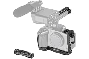 NEEWER FX3 FX30 Käfig, XLR Griffverlängerung mit HDMI Cable Clamp NATO Schiene, 3/8" ARRI Positionierungslöchern, 1/4" Gewinde, kompatibel mit Sony FX3 FX30 Original XLR Griff DJI RS2 RS3 Gimbal CA024