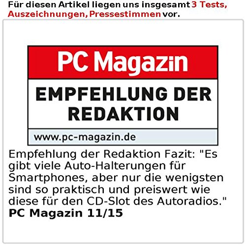 Lescars CD Slot Halterung: Kfz-Smartphone-Halterung fÃ¼r CD-Laufwerk, mit Kugelgelenk, 60-90 mm (CD Schacht Halterung)