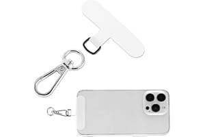 simarro Handy Handykette Pads 1 mit Schnalle zum Aufhängen 1, Universeller Handytrageband Pads Tragbar Handy Lanyard Patch für Handy Ersatzteil Handytrageband Pads ohne Klebstoff(Weiß)