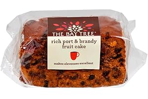 The Bay Tree Rich Fruit Cake with Port & Brandy – 310g | Moist British Fruit Cake Infused with Real Port & Brandy | Handcrafted in the UK | Great for Gifting & Festive Occasions