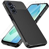 CONSTRAIN - Samsung ile uyumlu Galaxy S25 FE Kılıf Kamera Korumalı Karbon Desenli Koruyucu Silikon + Ekran Cam Set