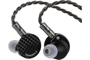 Linsoul 7Hz Timeless II Monitor in Ear, Mejorada 14,5 mm Controlador Magnético Planar IEM, Auriculares con Cable, con Boquilla Sintonizable y 7N OCC IEM Cable para Músico Audiófilo
