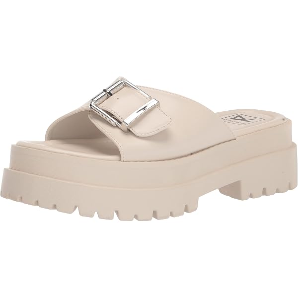 Dirty Laundry Women's Britnee Sandal - Lug Sole, Buckle Detail, Block Heel | Size 9 Natural - View #8
