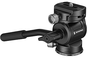 SMALLRIG CH3 Video Head, Treppiede Fluido Pan Tilt Head con Piastra a Sgancio Rapido per Arca Swiss, Supporto Rotazione a 360° e Inclinazione a 90°/-70°, Carico Massimo 3 kg/6,6 Libbre, per DSLR-4936