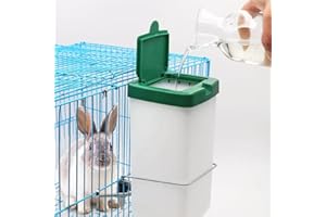OUYOLAD Pet Water Feeder Pet Cage Water Dispenser Automatic Hanging Drinking Fountain for Rabbit, Hamster, Guinea Pig, Ferret, Small Pet 1L