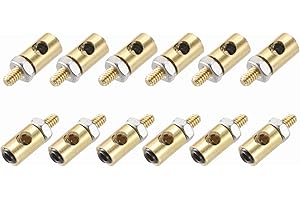 sourcing map Linkage Stoppers Connecting Servo Arm, Push Rod with Nut and Screw for RC Airplane, D4x2.5mm 12 Pcs