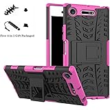 LiuShan Sony XZ1 Custodia, Protettiva Shockproof rigida Dual Layer resistente agli urti con cavalletto caso per Sony Xperia X