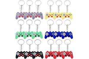 LAKJUOZ 18 Piezas Llaveros De Videojuegos, Llavero De Controlador De Juego, Colgante De Asa De Juego,Llavero,Dijes De Mochila, Para Suministros De Fiesta De Videojuegos,Regalo De Cumpleaños/Fiesta