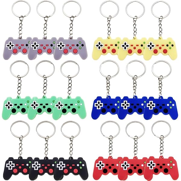 36 Portachiavi A Forma Di Controller Per Videogiochi - 6 Colori Divertenti Per Feste E Regali - Foto 4