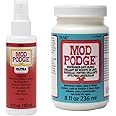 Plaid CS44636 All-in- one Glue & Sealer, 4floz/118ml & Mod Podge PLCS15059 8 oz Dishwasher Safe Gloss,