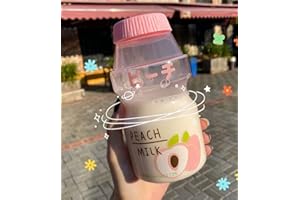 Qingsi 1 Pcs Drinking Bottle Shape Cute,Plastic Water Bottle480Ml Cute Fruits Water Bottle Creative Cute Water Cup With Strap For Kids Girl Adult.
