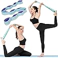 Angju Stretching Straps Elastic Exercise Band Hamstring Stretcher Device Leg Exercise Equipment Arm Bands Stretch Straps Leg Stretcher Band for Workout, Yoga, Physical Therapy, Pilates-11 Loops