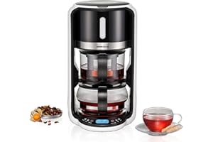 ‎ROMMELSBACHER Rommelsbacher Tee Automat TA 1200-5 Programme, 4 Brühtemperaturen (80/85/90/100 °C), Ziehzeit bis 10 Min. einstellbar, Warmhaltefunktion, Startzeitvorwahl, Glas-Teekanne, Edelstahl-Teesieb, 1200 W