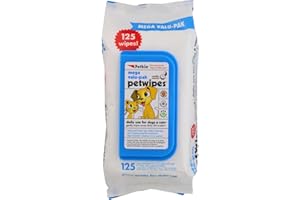 Petkin Lot de 125 lingettes pour Animaux de Compagnie
