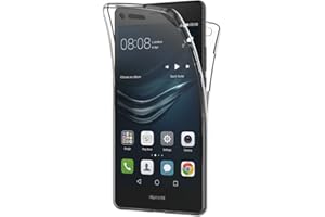 AICEK Funda Huawei P9 Lite, Transparente Silicona 360°Full Body Fundas para Huawei P9 Lite Carcasa Silicona Funda Case (5.2")