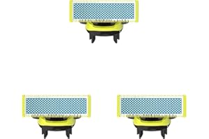 WHERISS Lames de rasoir de remplacement - Compatible avec les rasoirs 𝗣𝗵𝗶𝗹𝗶𝗽𝘀 𝗢𝗻𝗲𝗕𝗹𝗮𝗱𝗲 - Lames durables en acier inoxydable (3PCS)