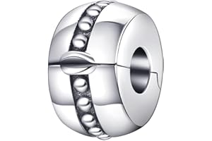 YIRONG JEWELRY Charms bloqueurs ronds en argent sterling 925 pour bracelets à charms Pandora