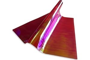 FYVIE STAR FABRICS Holographic or Twotone Smooth Plastic Rainbow Film Hair Bows Craft Code # 201 (18 - Red/Yellow Transparent ... A4)