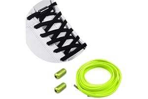 MXKOCO Lacets Élastiques Enfant Adulte en Silicone avec Fermeture en Métal - Sans Liaisons/No Tie Lacets en Silicone - Élastiques Lacets en pour Enfant/Adulte Universel Lacets de Sport Course de Chaussures