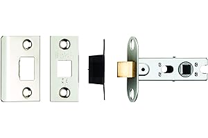 Carlisle Brass BTL2/BP 2.5" CE B/T Tubular MORTICE Latch SQ & RAD NP, Polished Chrome, 2.5 inch
