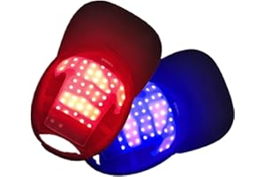 ehozirta Cuffia per terapia a luce rossa per la ricrescita dei capelli, per la salute del cuoio capelluto, con 48 LED, per trattamenti di ricrescita dei capelli, per uomini e donne, trattamenti per la