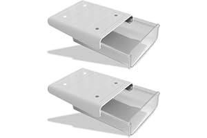CMOISO Under Desk Drawers, Under Table Drawer, 2PCS Creative Desk Sticker Hidden Drawer, Desktop Organizer Drawer Tray for Home and Office (White)