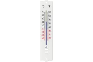 Velamp Plastic Indoor/Outdoor Thermometer 20 cm, Blanc