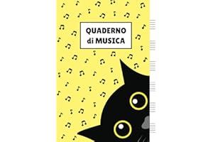Quaderno di Musica: Pentagrammato per Bambini (con Gatto)