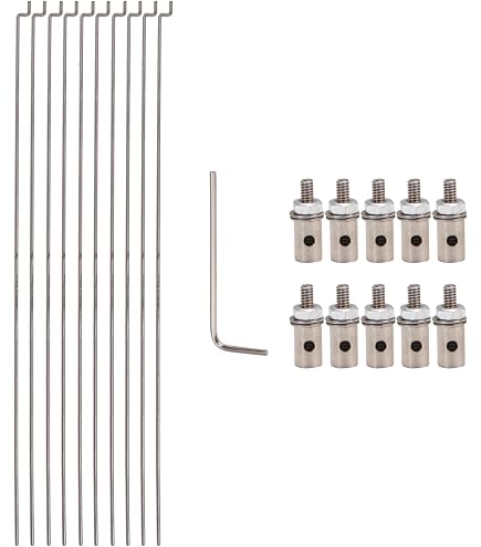 10x Stahl-Schubstange 1,2x340 Mm + 10x Nylon Ruderh Produktbild-Vorschau 6
