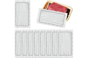 PPMTER Meat Absorbent Pads, 100 Pcs White Meat Fish and Poultry Produce Tray Absorbent Pads for Kitchen and Shop