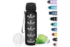 ‎GRSTA Grsta Trinkflasche, Trinkflasche 1L/500ml, Trinkflasche Sport mit Filter, Trinkflasche für Kohlensäurehaltige Getränke, Kann mit dir tragen, Wasserflasche für Fitness, Schule, Camping, Outdoor