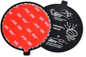 UAYESOK Repuesto adhesivo para soporte de ventosa, base adhesiva 78 mm, disco de montaje 3M para soportes de ventosa de dos vías