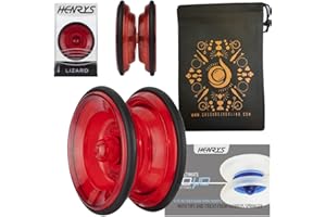 Cascade Juggling Henrys Lizard YoYo - Quality Beginner YoYo - Includes Yo-Yo String, Trick Book Bag (Red)