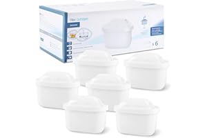 HZPZPP Water Filter Cartridges Compatible with Brita Maxtra+, Maxtra Pro All-in-1, Anna Duomax, Compatible with Brita Marella Jug, Kettle, Reducing Impurities, Chlorine, PFAS, Limescale & Odor(6Pcs)