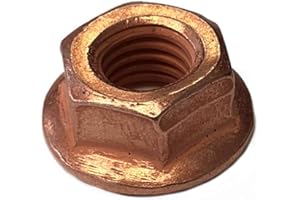 EISENRON Tuerca de escape M8 de acero revestido de cobre SW12 DIN 6927, 16 unidades