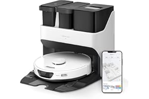 roborock S7 MAX Ultra Robot Aspirador con Evitación Activa Obstáculos 5500 Pa Robot Aspirador y Fregasuelos Vaciado Automático/Lavado Automático/Secado Automático/Relleno Automático