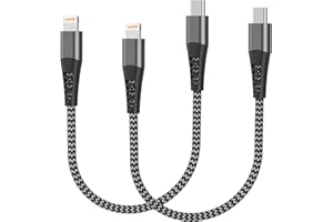 YEONPHOM USB C auf Lightning Kabel Kurz 0.3M 2Pack, iPhone Ladekabel USB C Apple MFi Zertifiziert Nylon Typ C Ladekabel iPhone Schnellladekabel Apple Lightning Kabel für iPhone 14 Pro Max 13 12 11 XS XR 8 SE