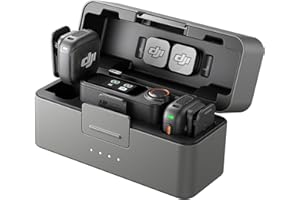DJI Mic 3 (2 TX + 1 RX + Custodia di ricarica), microfono wireless per iPhone/fotocamera/Android, ultraleggero, controllo del guadagno adattivo per un volume bilanciato, 28 ore di utilizzo, vlog
