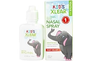 Xlear Nasenspray für Kinder, natürliche Kochsalzlösung, Nasenspray für Kinder mit Xylitol, tägliche Nasenabschwellung, Nasenfeuchtigkeitscreme, 22,2 ml (Pack of 2)