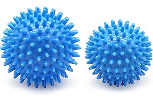 Gemtte Igelball Hart Massageball 2er Set. Noppenball für Fuss Hand Rücken Muskelmassage, Stachelball Massage Ball mit Noppen für Gegen Plantarfasziitis (Blau 7cm/9cm) (Blau)