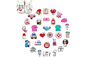 Azwood Spille per scarpe da infermiera, accessori per scarpe mediche, ciondoli per bambini decorazione per scarpe fai da te, bottoni scarpe spilla per bambini donne e uomini, Multicolore