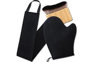 YVOIER 3 in 1 Gant Autobronzant Gant Applicateur Autobronzant Kit Gant Autobronzant Corps et Visage Gant pour Autobronzant Gants Autobronzant Brosse de Bronzage Applicateur Arrière D'autobronzant