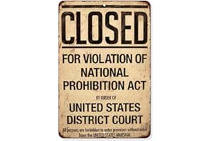 Chico Creek Signs Closed Prohibition Vintage Looking Reprduction Gift 208120068002 Panneau métallique 208120068002