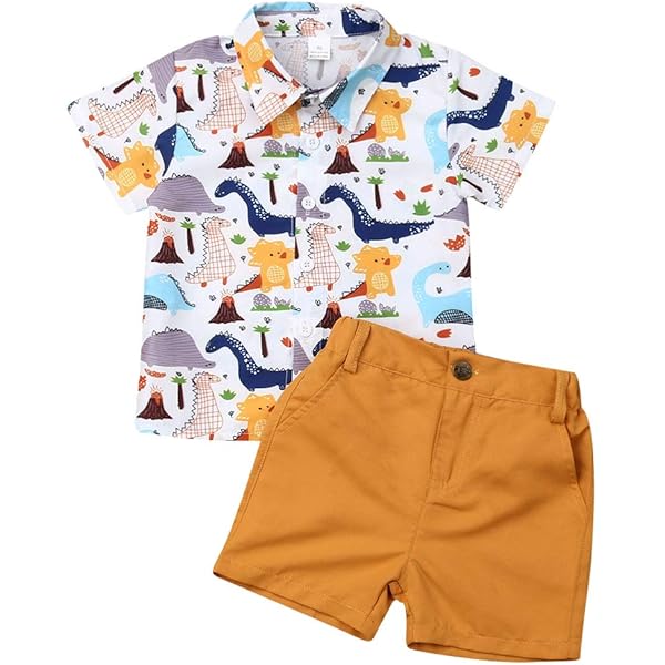 Tenue Sport été Garçon - Ensemble 2 Pièces T-shirt Manches Courtes + Short - Léger Et Confortable - Style Décontracté Hawaïen