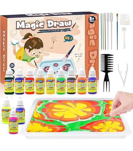 Tencipeda DIY Rainbow Scratch Art, Squeegee Art Kids Paint Kit, 20PCS Painting Crafts Creativity Set (1Set Tencipeda DIY Rainbow Scratch Art, Squeegee Art Kids Paint Kit, 20PCS Painting Crafts Creativity Set (1Set