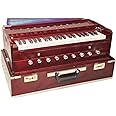 Jyotaksh Store Best Harmonium 9 Stopper(Portable), Chudidaar 7 Bellow, 42 Key, Two Reed(Bass-Male),3 1/2 Octave,Coupler, Harmonium With Cover (MAHGONY COLOUR) J-stop9portable