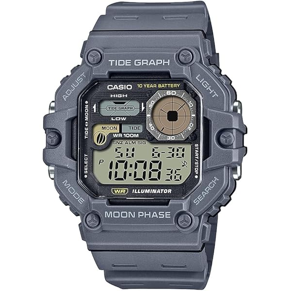 Casio WS-1600H-2A Orologio Sportivo Uomo Digitale Blu Resina Sveglia Cronomet