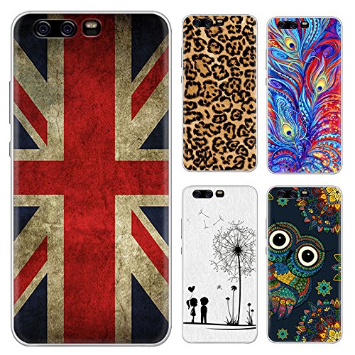 Funda Huawei P10  DeepELE PERSONALIZADO Colorido Dibujo Amigable Medio Ambiente TPU Suave Shakeproof Protector Carcasa Patr  n Encantador  Torre Eiffel