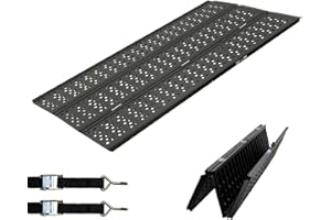 ‎TRUTZHOLM DREIBREIT by TRUTZHOLM 3-Fach Auffahrrampe klappbar 215cm Traglast 1020kg Alu schwarz gelocht Verladerampe Rampe