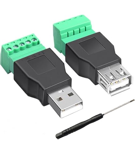 Adaptadores Micro USB A Terminal De Tornillo - 5 Unidades, Conector Macho Micro USB De 2 Pines, Sin Necesidad De Soldar